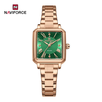 NAVIFORCE Orologio da donna alla moda per donna Orologio da polso da donna casual impermeabile al quarzo in acciaio inossidabile da regalare alla fidanzata 2025 platinumshop