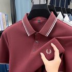 Nuova polo da uomo a maniche corte ricamata in puro cotone 100%, alla moda, traspirante, comoda e versatile.