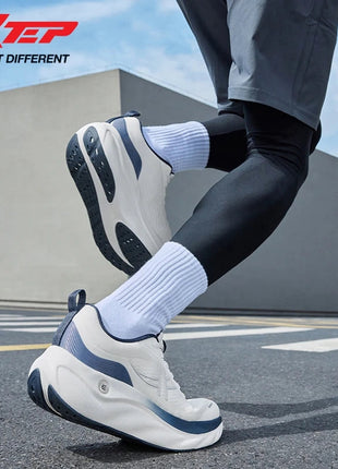 Xtep Cloud Wing 3.0 Men's Running Shoes 2025 Summer New Stability Shock Absorbing Wear Resistant Soft Sole Sneakers 875319110003 PlatiNum