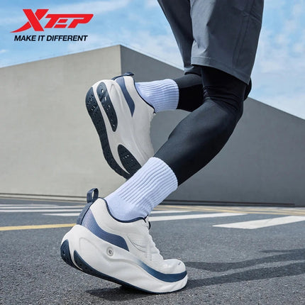 Xtep Cloud Wing 3.0 Men's Running Shoes 2025 Summer New Stability Shock Absorbing Wear Resistant Soft Sole Sneakers 875319110003 PlatiNum
