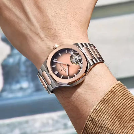Orologio Meccanico Tourbillon PAGANI DESIGN 2026 Nuovo, Lusso Impermeabile da Uomo in Acciaio 316L, con Vetro Zaffiro e Lancette Luminose