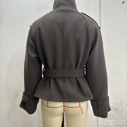 Women's New Jackets Autumn 2026 Fashion Loose High-necked Warm Autumn Woolen Coats Chic Women's Street Youth Outerwear Coats