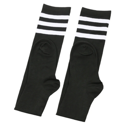 1 paio di calzini alti alla coscia da donna taglie forti per cosce spesse calze autoreggenti in maglia a righe spesse extra lunghe e allargate