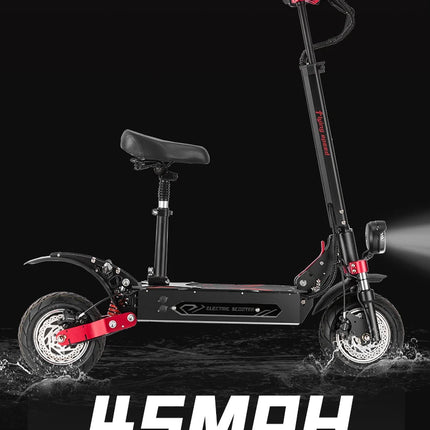 Monopattino elettrico fuoristrada BOYUEDA Q7Pro con motore da 1600W, batteria da 52V 19AH, pneumatici da 10 pollici, pieghevole, con sedile rimovibile
