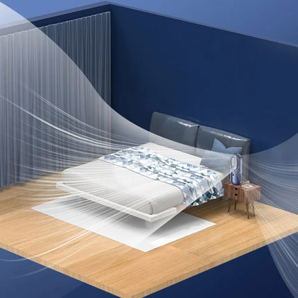 Ventilatore da Terra Senza Pale Ricaricabile, Ventilatore di Raffreddamento per Bambini, Ventilatore di Sicurezza 2000mAh, Raffrescatore d'Aria Domestico con 6 Velocità