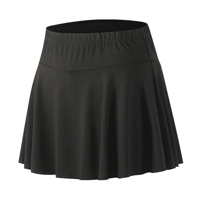 Set da 1/3 pezzi di gonna a mezza lunghezza da donna, pantaloncini di sicurezza estivi a tinta unita, gonna plissettata per sport e tempo libero, gonna yoga alla moda