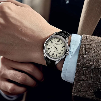Orologio da polso da uomo delle migliori marche Orologio da uomo impermeabile da lavoro di lusso per uomo Orologio al quarzo Orologi da uomo in pelle reloj + scatola regalo da uomo platinumshop
