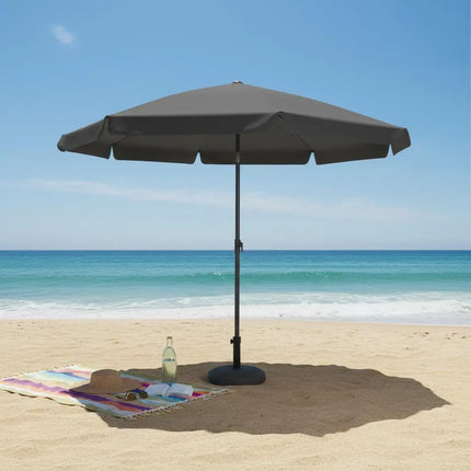 Anthracite beach umbrella 180x120 cm