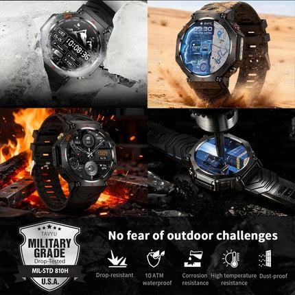 T-Rex 3 Grado Ultra Militare GPS Astuto Della Vigilanza 10ATM Bussola Impermeabile Altimetro Barometrico AMOLED Uomini HD Chiamata Sport Smartwatch platinumshop