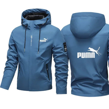 2026 Spring/Summer New Men's Casual Jacket, Outdoor Windproof and Waterproof Design, Hooded Long Sleeve Zipper Sports Jacket