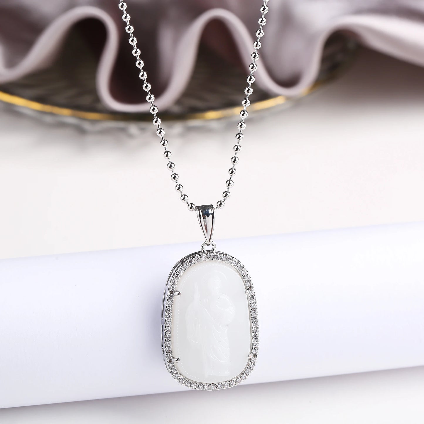 Oro/argento vendita calda stile religioso placcato oro St. Jude zircone collana pendente personalizzato per uomo donna regalo gioielli festa