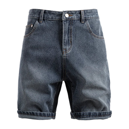 AIOPESON Pantaloncini di jeans casual retrò estivi da uomo 2025 Pantaloncini di jeans comodi ed eleganti in misto cotone vintage slim fit