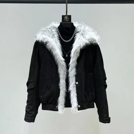 Mens Plain Casual Jacket Autumn Streetwear Fashion Daily Minimalist Loose Urban Youth City Boy Stitch Topstitching Outerwear