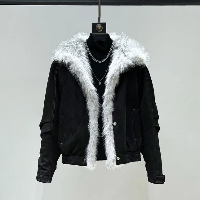 Mens Plain Casual Jacket Autumn Streetwear Fashion Daily Minimalist Loose Urban Youth City Boy Stitch Topstitching Outerwear