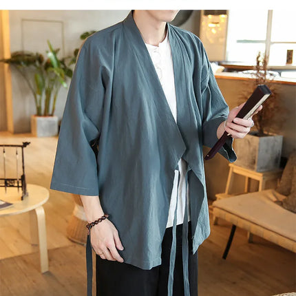 Camicie Kung Fu Stile Cinese, Abbigliamento Tradizionale Tai Chi, Completo Tang in Tinta Unita, Bluse Casual Comode in Cotone per Uomo
