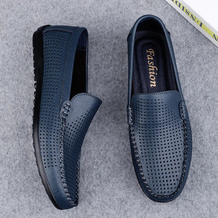 Mocassini Casual da Uomo in Vera Pelle, Scarpe Eleganti da Cerimonia, Mocassini Comodi per il Tempo Libero, Scarpe da Guida da Uomo, Slip-On Senza Lacci, Taglie Grandi