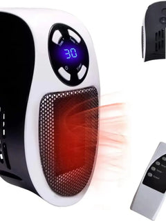 Portable Mini Space Heater with Remote Control Fast Heating Electric Warmer for Room Office Desk Indoor Use