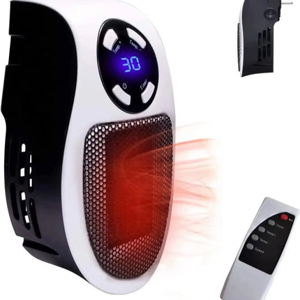 Portable Mini Space Heater with Remote Control Fast Heating Electric Warmer for Room Office Desk Indoor Use