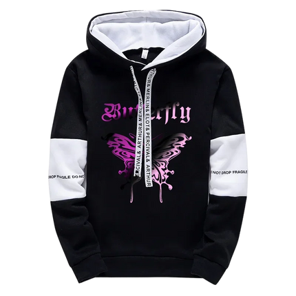 Letter Print Hoodie for Woman High Grade Y2K Korean Style Hooded Long Sleeve Sweatshirt Urban Fashion Loose Coat