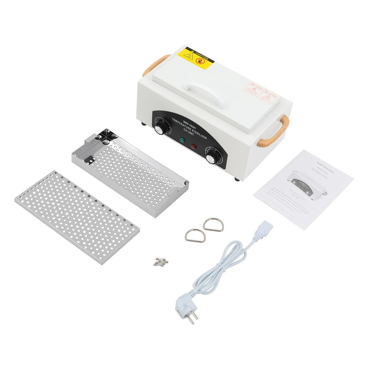 300W Metal Disinfection Cabinet, High Temperature Nail Tool Sterilizer, 31*20.5*17.5cm Cleaning Machine For SPA Salon Barber, Beauty Salons, Home