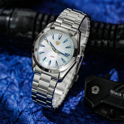 Watchdives WD0006 V2 Watch VH31 Sweep Second Quartz Movement Sapphire Luminous Stainless Steel Watches Waterproof 38mm Watch