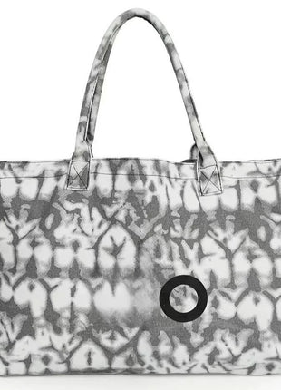 Grande borsa tote in tessuto stampato, manici lunghi, borsa capiente per lo shopping quotidiano e viaggi casual