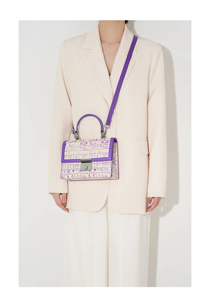 BAFELLI 2025 NUOVA BORSA DA DONNA MARCHIO DI Lusso K GOLD SERIES MODA VIOLA Borsa da sera Spalla Stile invernale Lana CASUALE