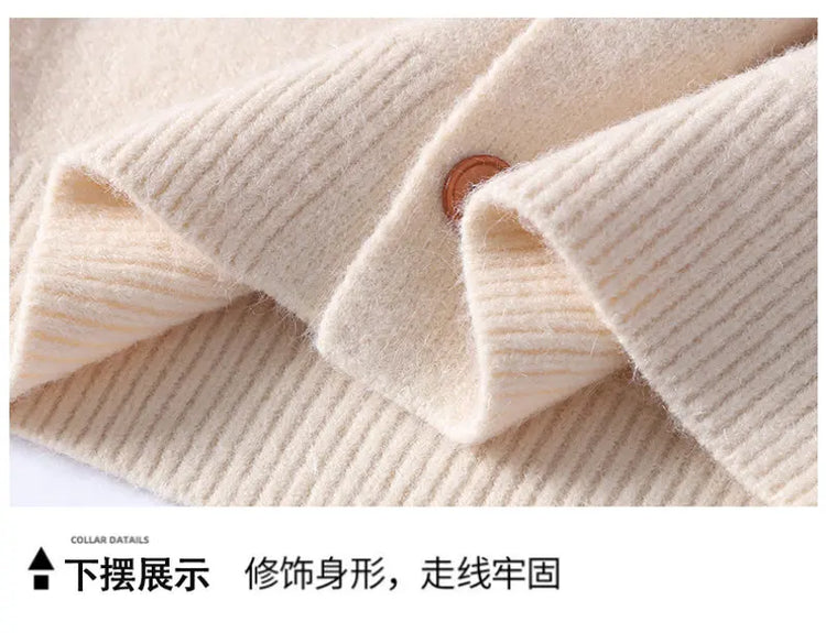 Legible Autumn and Winter Casual Sweater Men Loose Knitted Cardigan Male Round Neck Collar Sweatercoats Man