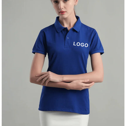Breathable Polo with Custom Logo Casual Wear for Business Groups Short Sleeve Lapel Polo Work Clothes Embroidery Print