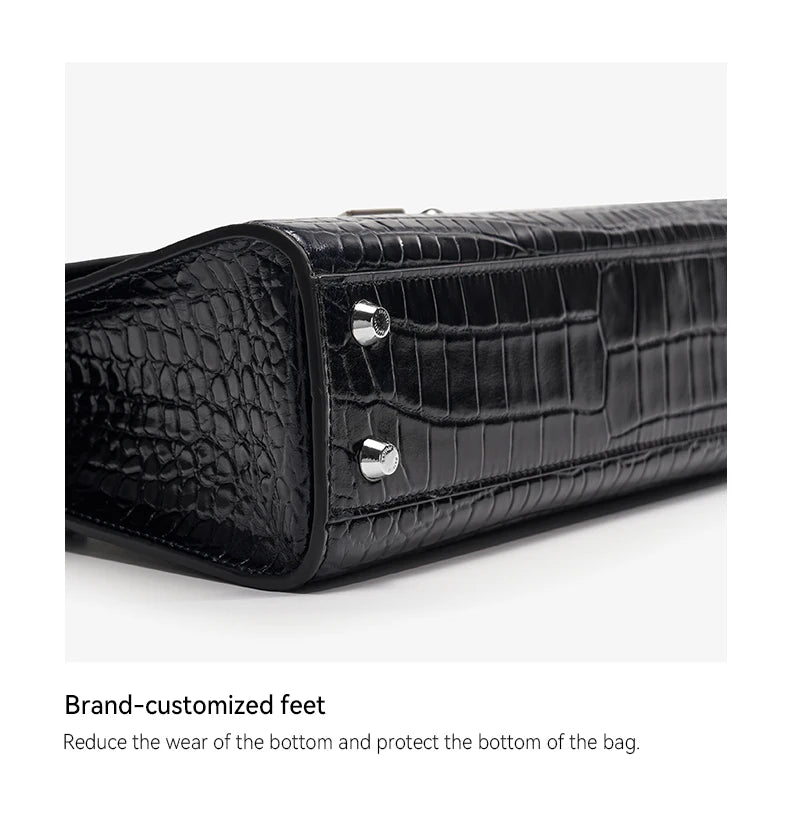 Borsa da donna di lusso in vera pelle Bafelli Borsa a tracolla modello coccodrillo e borsa a tracolla Borsa di design elegante e versatile