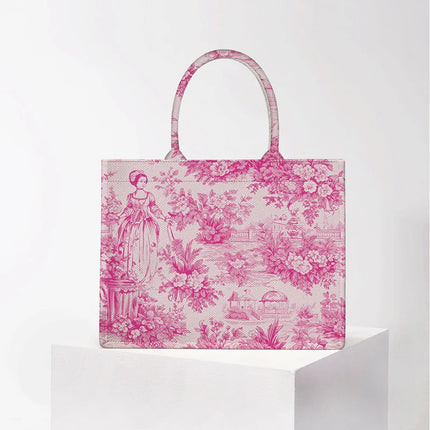 New 2026 Women's Personalized Tote Bag, Printed Canvas Handbag, Large Capacity Beach Bag