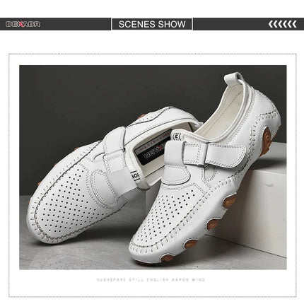 DEKABR Mocassini alla moda Scarpe da uomo in vera pelle Morbide e comode Mocassini slip-on Scarpe casual da uomo fatte a mano Drive Walk Lusso per il tempo libero