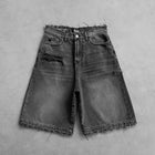 Straight Jeans Distressed Men Jean Ripped Holes Washed Denim Pants Ankle Length Loose Solid Zipper Fly Pockets Casual 2025 PlatiNum