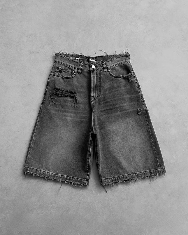 Straight Jeans Distressed Men Jean Ripped Holes Washed Denim Pants Ankle Length Loose Solid Zipper Fly Pockets Casual 2025 PlatiNum
