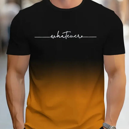 Men's Plain Printed T-shirt Oversized Fashion Summer Outdoor Breathable Men's Top New Crew Neck Short Sleeve
