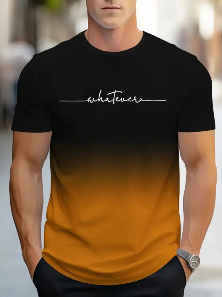 Abbigliamento da uomo semplice stampato T-shirt da uomo oversize moda Estate Outdoor traspirante da