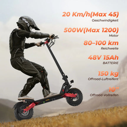 Isinwheel T8 Scooter elettrico per adulti 1200W 48V15Ah Batteria Scooter elettrico pieghevole Pneumatici solidi da 10 pollici Scooter elettrico da città platinumshop