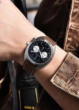 PAGANI DESIGN Orologi da uomo Retro Panda Quadrante Orologio al quarzo da uomo Giappone VK63 Cronografo Vetro zaffiro Orologio da polso da uomo 2024 Nuovo