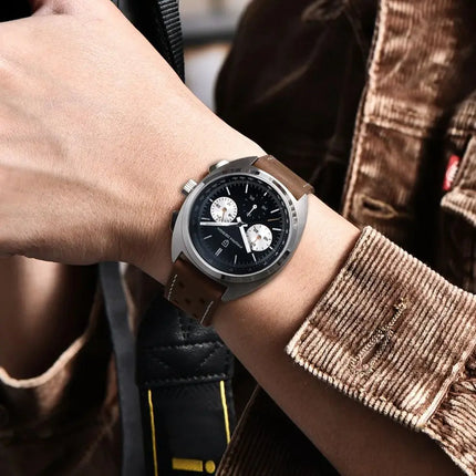 PAGANI DESIGN Orologi da uomo Retro Panda Quadrante Orologio al quarzo da uomo Giappone VK63 Cronografo Vetro zaffiro Orologio da polso da uomo 2024 Nuovo