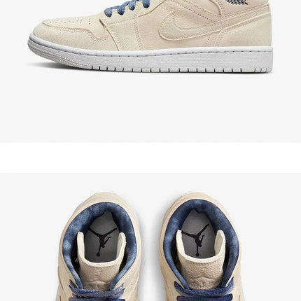 Nike Scarpe da ginnastica alte durevoli casual ufficiali Air Jordan 1 da donna DM9126-104 platinumshop