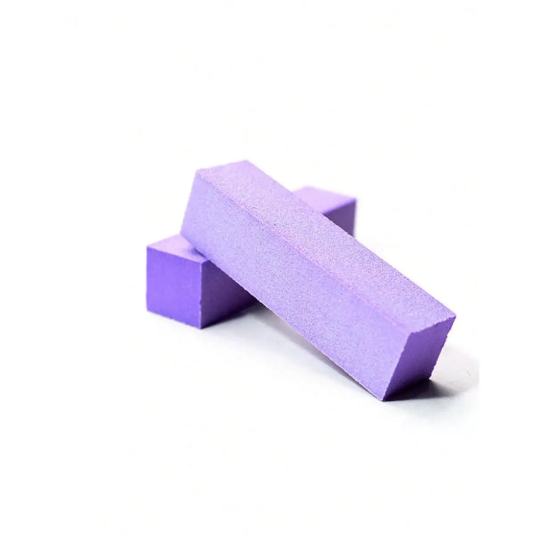 5Pc Nail Buffer Block, 3 Way 100/180 Grit Nail Sanding Block, Medium Fine Sand for Acrylic Gel Nail Polishing, Professional Manicure Pedicure Tool, Pink Purple