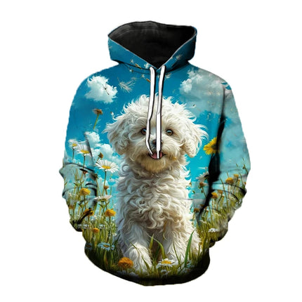 Kawaii Dog Animal 3D Print Hoodies Men Women Hooded Sweatshirts Harajuku Pullover Fashion Street Tracksuit Man Coat Clothing