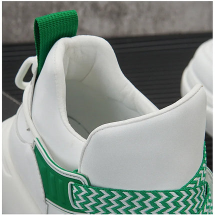 High top White Sneakers Best selling Mens Sneakers With Anti slip Wear resistant Properties Increasing Height by 6 Centimeters