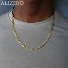 ALIZERO 18K Gold 4MM Figaro Chain Necklace For Women Men Fashion Hip Hop Punk Necklaces Jewelry Wholesale 40-75cm PlatiNum