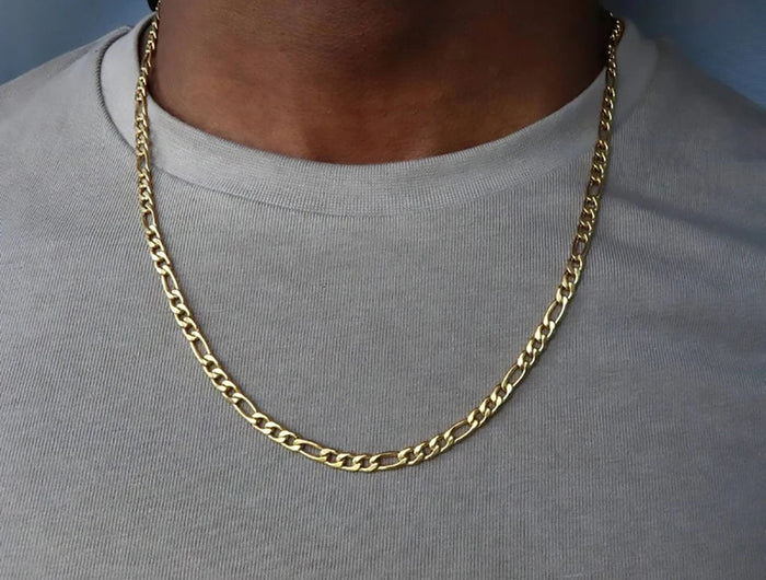 ALIZERO 18K Gold 4MM Figaro Chain Necklace For Women Men Fashion Hip Hop Punk Necklaces Jewelry Wholesale 40-75cm PlatiNum