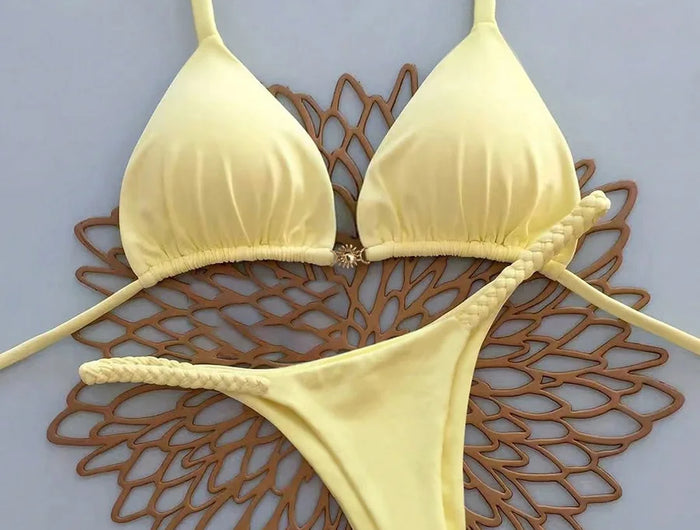 Bikini di Tendenza 2026: Costume da Bagno Donna Sexy Push-Up, Set Bikini Brasiliano INS, Abbigliamento da Spiaggia Estivo Carino