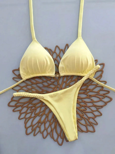 Bikini di Tendenza 2026: Costume da Bagno Donna Sexy Push-Up, Set Bikini Brasiliano INS, Abbigliamento da Spiaggia Estivo Carino