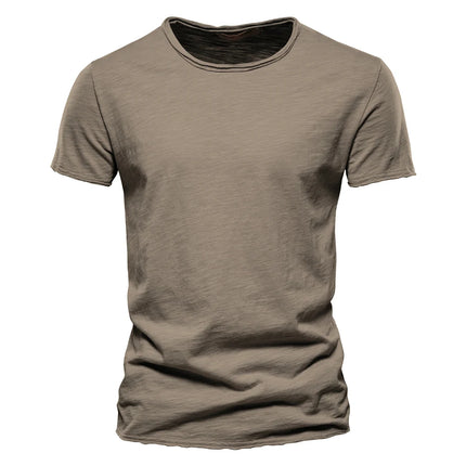100% Cotton Men's T-shirt Casual Soft Fitness Summer Thin T-shirts Men's Home Clothes O-Neck Short Sleeve Solid T Shirt for Men