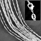Genuine 925 Sterling Silver Water-wave Chains Necklace for Women Men 5Pcs 16-30 Inches 1.6MM Chain Jewelry Making Accessories PlatiNum