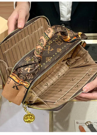 Brand Women's Bag 2025 New Style Light Luxury Western Style High Quality Handbag Designer Casual Versatile Crossbody Bag PlatiNum
